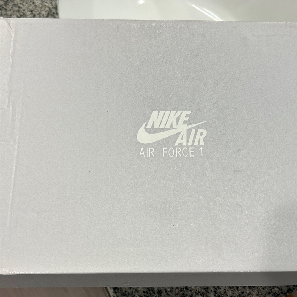 All White Youth Nike Air Force 1